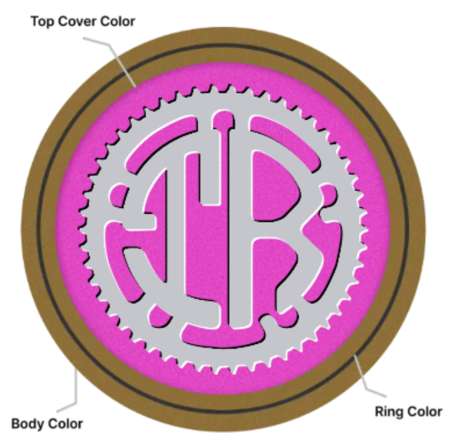 Monogram Stem Top Cap