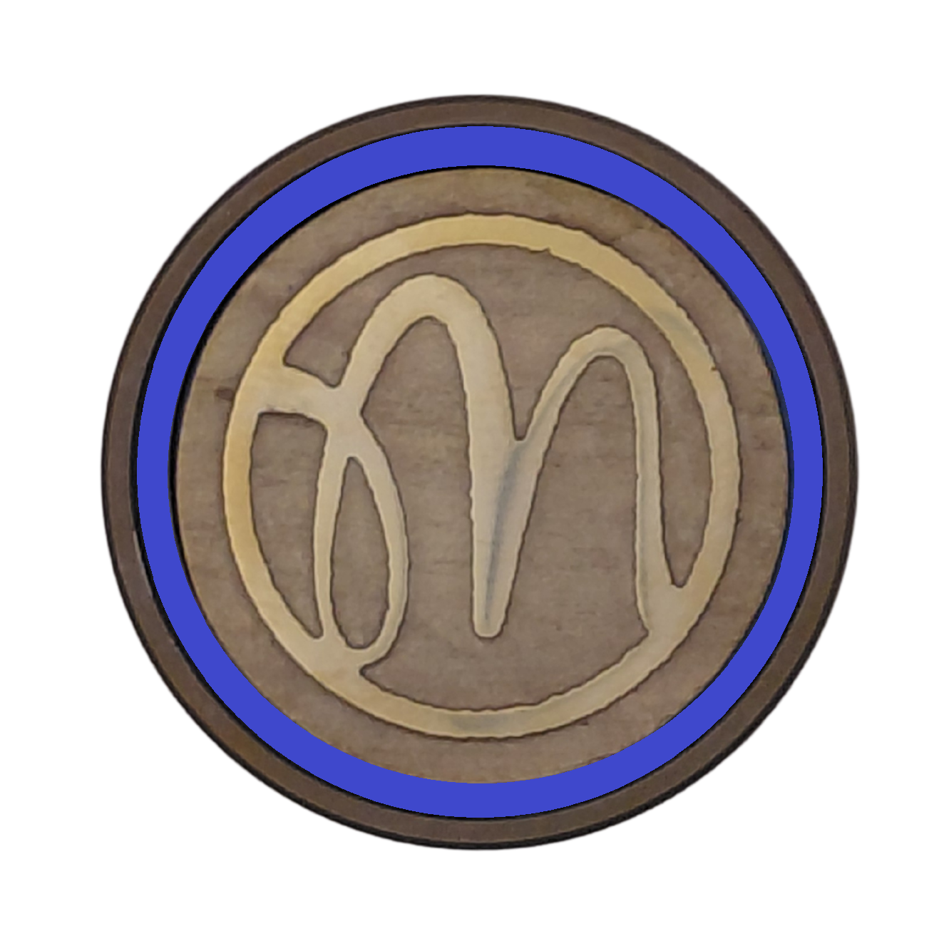 Titanium and 24K gold Monogram