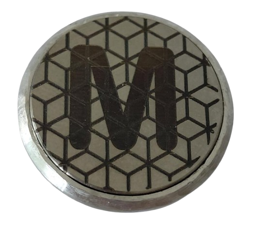 Titanium and 24K gold Monogram